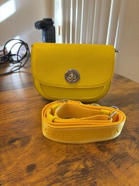 Marc Jacobs Bright Yellow Pebbled Leather Crossbody with Removable Strap